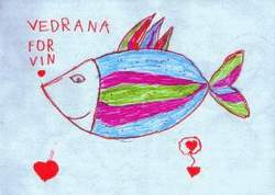drawning by child - fish
